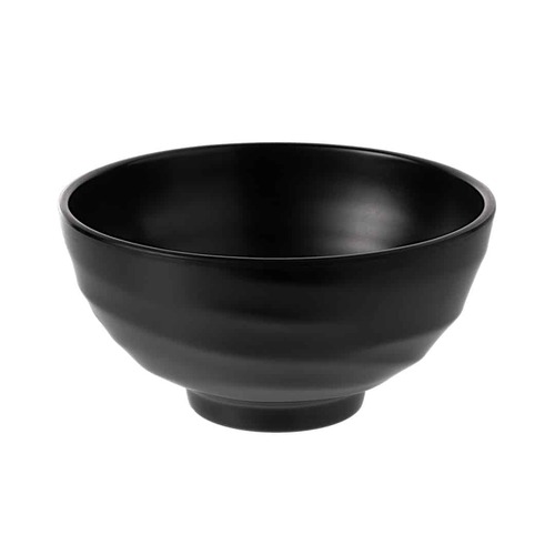 Coucou Melamine Round Bowl 16.5 / 16.5x8.3cm - Matte Black