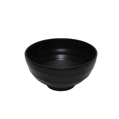 Coucou Melamine Round Bowl 19cm - Matte Black