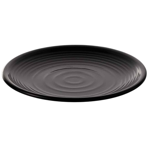 Coucou Melamine Round Plate 25.4cm - Matt Black