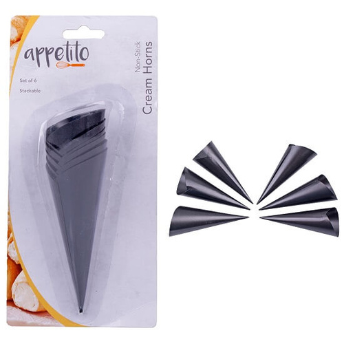 Appetito Non-Stick Cream Horns - Set of 6