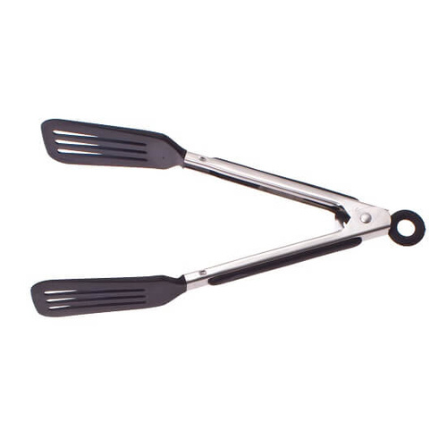 Appetito Mini Nylon Spatula Tongs 18cm - Black