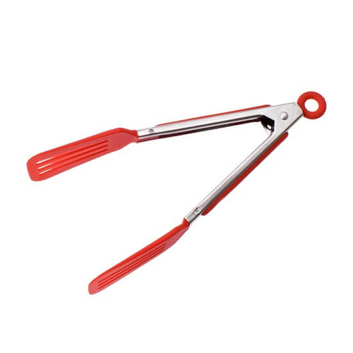 Appetito Mini Nylon Spatula Tongs 18cm - Red