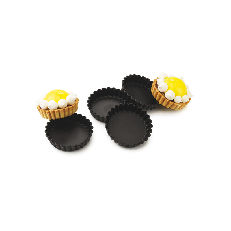 Matfer Bourgeat Exoglass Tart Mould Fluted 80mm (Box of 12)