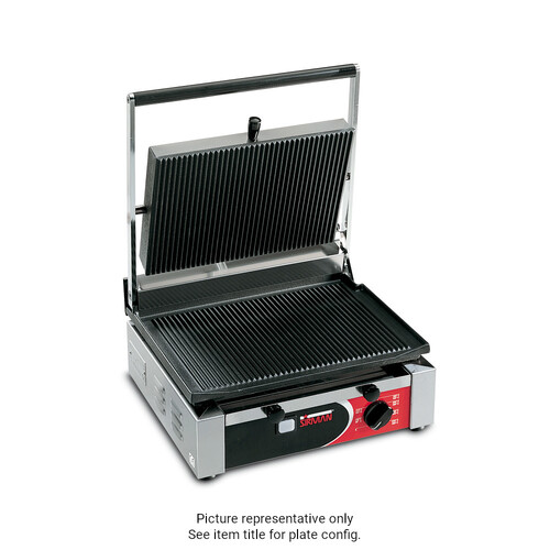 Sirman Cort R-R Panini Grill With Timer (Ribbed Top / Ribbed Bottom)