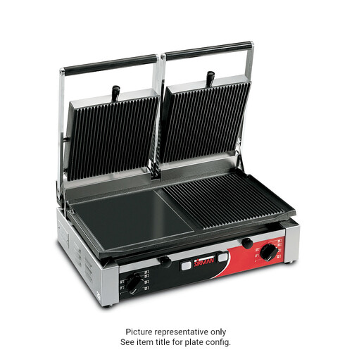Sirman PD RR-RR Panini Double Grill With Timer (Ribbed Top / Ribbed Bottom)
