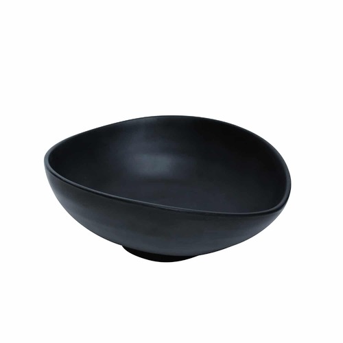 Coucou Melamine Oval Bowl Black 20cm - Black