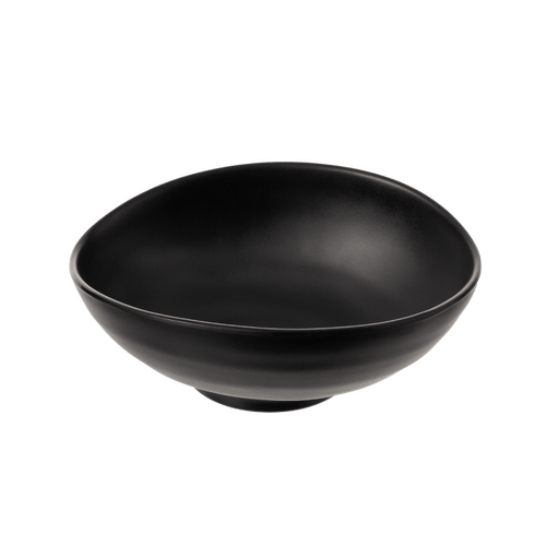 Coucou Melamine Oval Bowl Black 24cm - Black