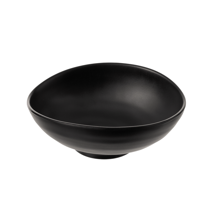 Coucou Melamine Oval Bowl Black 24cm - Black