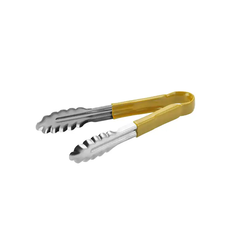 Chef Inox Stainless Steel Essentials Tong W/Yellow Handle 230mm (Box of 12)