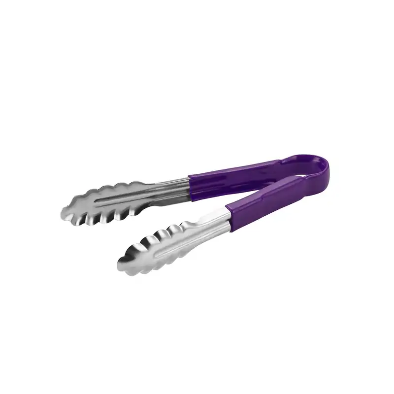 Chef Inox Stainless Steel Essentials Tong W/Purple Handle 230mm (Box of 12)