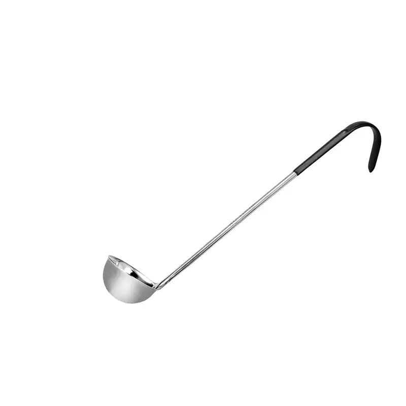 Chef Inox Stainless Steel Ladle W/Black Handle 30ml/1oz (Box of 12)