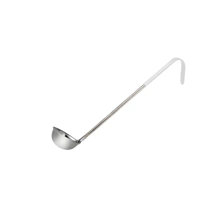Chef Inox Stainless Steel Ladle W/White Handle 60ml/2oz (Box of 12)