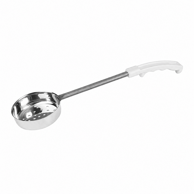 Spoodle / Portion Control - Perforated 30ml / 1oz - Stainless Steel, White Handle 