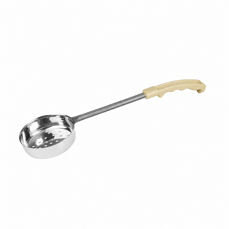 Spoodle / Portion Control - Perforated 90ml / 3oz - Stainless Steel, Beige Handle 