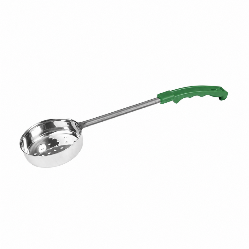 Spoodle / Portion Control - Perforated 120ml / 4oz - Stainless Steel, Green Handle 