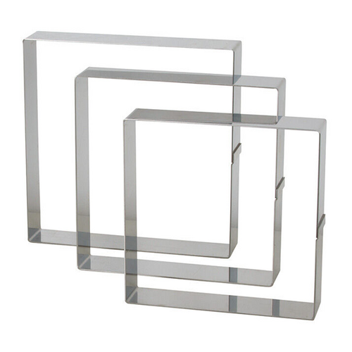 Matfer Bourgeat Cake Frame Square Stainless Steel 225x35mm
