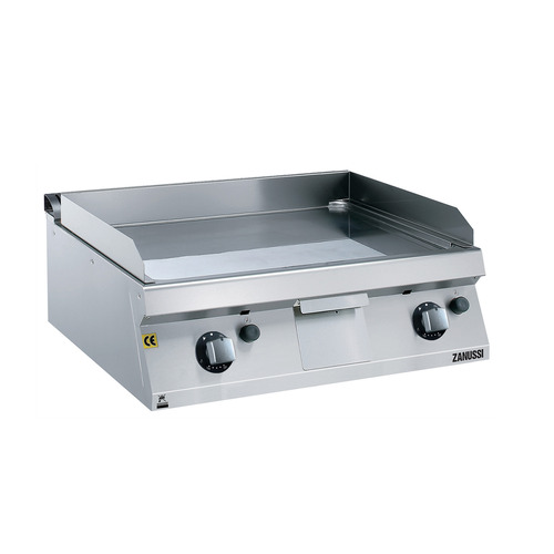 Zanussi EVO700 Gas 800mm Smooth Polished Chrome Plate Fry Top - 800mm