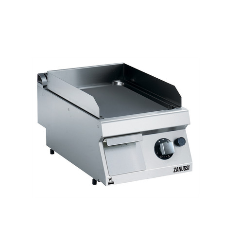 Zanussi EVO700 Gas 400mm Smooth Brushed Chrome Plate Fry Top 