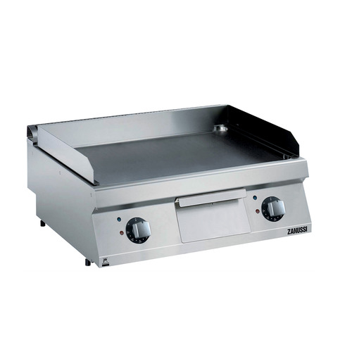 Zanussi EVO700 Electric 800mm Smooth Brushed Chrome Plate Fry Top