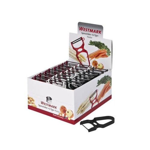Vegetable Peeler 110mm Swivel Blade Assorted Colours In Display Box (24Pcs)