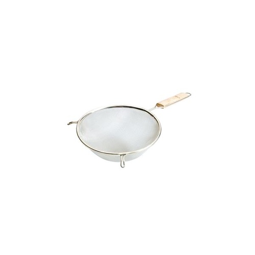 Strainer - Fine Mesh 200x360mm - Stainless Steel, Wood Handle 