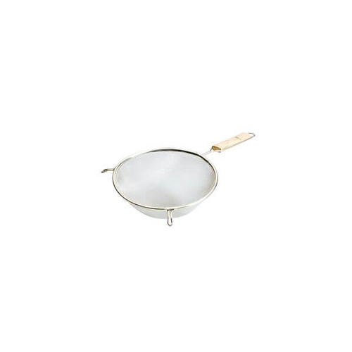 Strainer - Medium Mesh 140x300mm - Stainless Steel, Wood Handle 