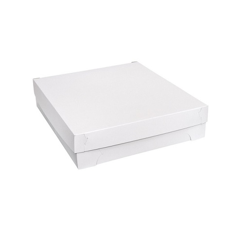 1/2 Slab Takeaway Board White Cake Box - 440 x 400 x 100mm (Box of 50)