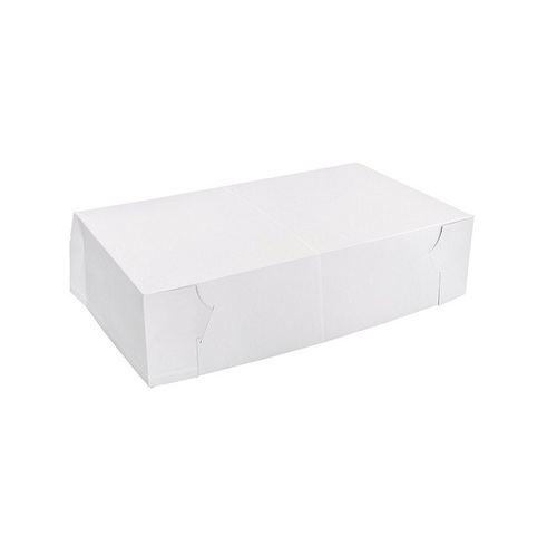 1/4 Slab Takeaway Board White Cake Box - 400 x 220 x 100mm (Box of 100)