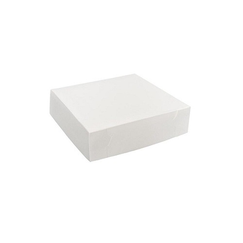 Takeaway Board White Cake Box - 10 x 10 x 2.5" (Box of 100)