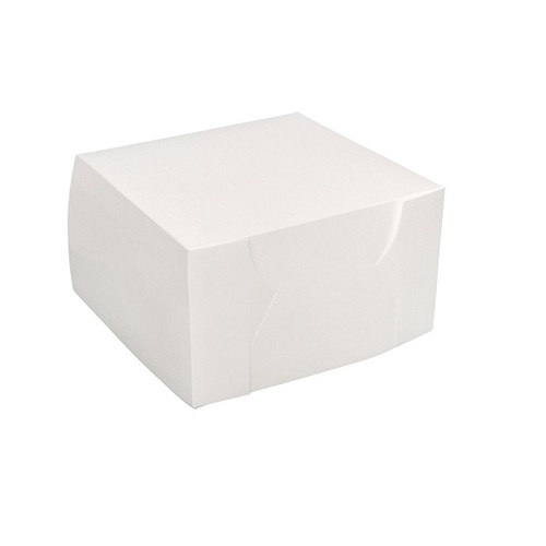 Takeaway Board White Cake Box - 10 x 10 x 6" (Box of 50)