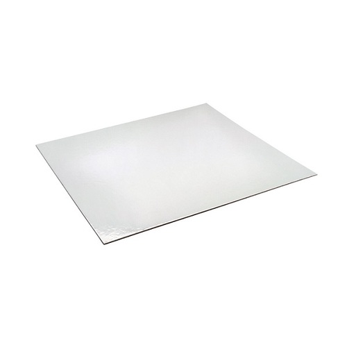 1/2 Slab Cake Foil Board Silver - 420 x 380mm (Box of 50)