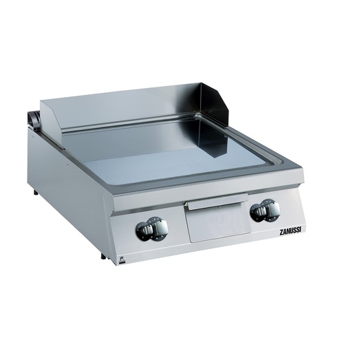 Zanussi EVO900 Gas 800mm Smooth Polished Chrome Sloped Plate Fry Top