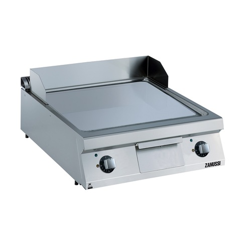 Zanussi EVO900 Electric 800mm Smooth Polished Chrome Sloped Plate Fry Top