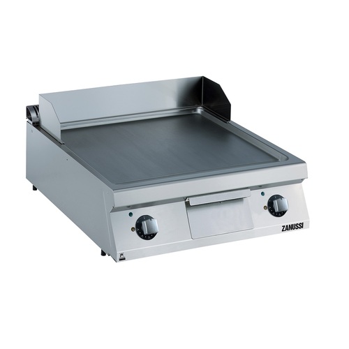 Zanussi EVO900 Electric 800mm Smooth Brushed Chrome Horizontal Plate Fry Top