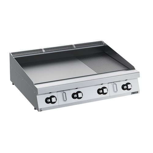 Zanussi EVO900 Gas 1200mm 2/3 Smooth 1/3 Ribbed Chromium Plate Fry Top - HP