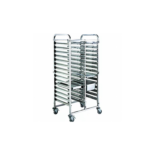 Gastronorme Pan Trolley 1/1 - 16 Tiers - Double Row - 740x550x1735mm