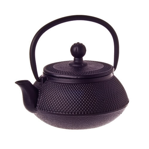 Teaology Cast Iron Teapot 500ml - Fine Hobnail Black