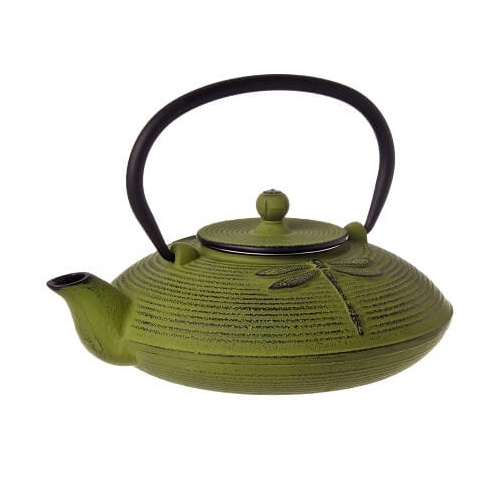 Teaology Cast Iron Teapot 770ml - Dragonfly Green