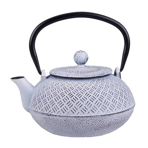Teaology Cast Iron Teapot 800ml - Parquetry White