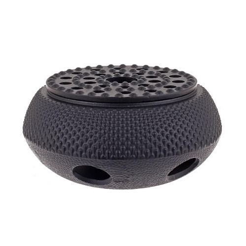 Teaology Cast Iron Tea Pot Warmer 13.5cm Fine Hobnail - Black