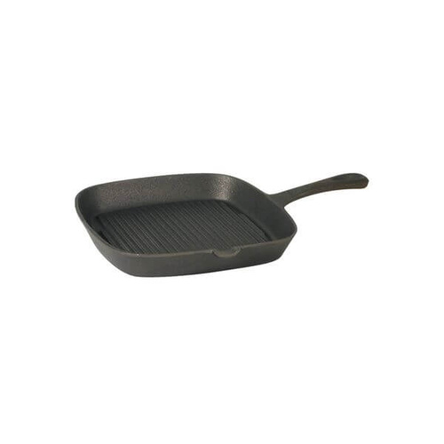 Square Skillet - Ribbed 265x265mm Cast Iron 