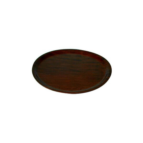 Round Mahongany Wood Tray 330mm