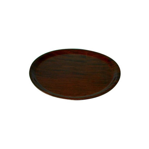 Round Mahongany Wood Tray 380mm