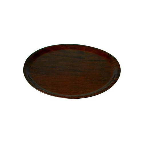 Round Mahongany Wood Tray 435mm