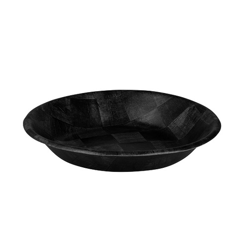 Black Woven Wood Serving Bowl 60cm