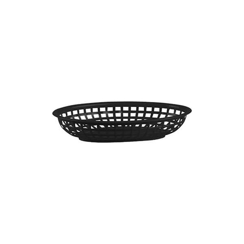 Bread Basket - Oval 240x150x50mm Black Polypropylene