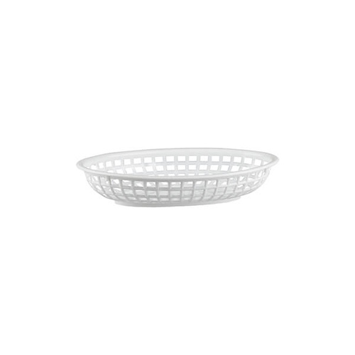 Bread Basket - Oval 240x150x50mm White Polypropylene