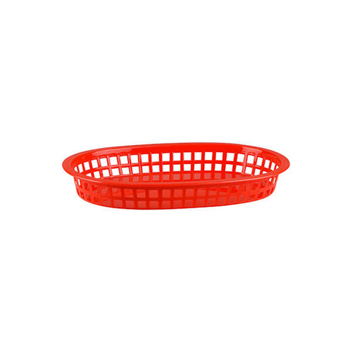 Bread Basket - Rectangular 270x180x40mm Red Polypropylene