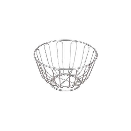 Round Bread Basket 240x115mm Chrome Plated
