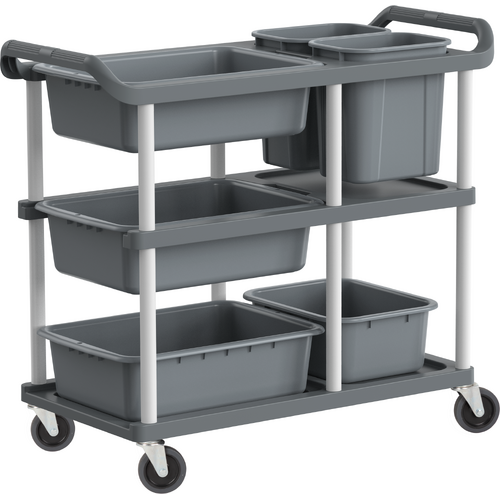 KK Large Serving Trolley 3 Tiers - Grey